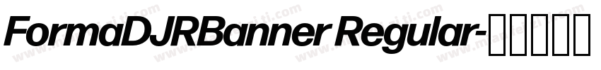 FormaDJRBanner Regular字体转换